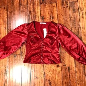 Small burgundy long sleeve